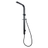 Black Square Shower Station without Shower Head and Handheld Shower(Wide Rail)