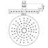 Round Black Rainfall Shower Head 200mm