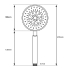 Chrome 5 Functions Round Handheld Shower