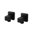 Bathroom Square Black 1/4 Turn Washing Machine Stop Taps (One Pair)