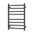 Black Square Electric Heated Towel Rack 8 Bars