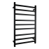 Square Matte Black Electric Heated Towel Rack 9 Bars