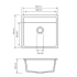 Carysil Waltz Black Single Bowl Granite Kitchen Sink 560*510mm