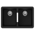Carysil CGDB Black Double Bowl Granite Kitchen Sink 824*481*241mm