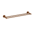 Otus Slimline Double Towel Rail 600mm Brushed Copper