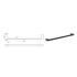 Ceram Single Towel Rail 800 mm Matt Black