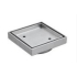 115X115mm Brushed Chrome Slim Square Tile Insert Floor Drain(90mm Outlet)