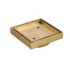 115X115mm Brushed Gold Slim Square Tile Insert Floor Drain(90mm Outlet)