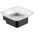 Rosa Glass Soap Dish Matt Black
