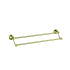 Clasico Double Towel Rail 600mm in Brushed Gold