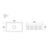 835mm Rectangle Gloss White Fireclay Farmhouse/Apron Single Sink with Bottom Grid & Basket Waste
