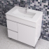 750MM Gloss White MDF Bathroom Vanity Left Drawers Free standing Cabinet Only