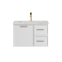 740*455*480mm Kingsley Federation Matte White Wall Hung PVC Cabinet Right Hand Drawers