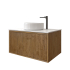 750mm Kiama Prime Oak 1 Drawer Fluted Wall Hung Vanity Cabinet Only