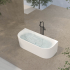 1700MM Back To Wall Bathtub Gloss White Acrylic Rounded Edge