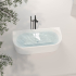 1700MM Back To Wall Bathtub Gloss White Acrylic Rounded Edge