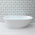1700MM Free Standing Bathtub Boat Shape Gloss White Acrylic