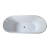 1500mm Oval Gloss White Acrylic Free Standing Bathtub No Overflow