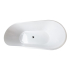 1500mm Oval Gloss White Acrylic Free Standing Bathtub No Overflow