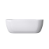 1500mm Oval Gloss White Acrylic Free Standing Bathtub No Overflow
