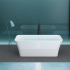 1500mm Rectangle Gloss White Acrylic Free Standing Bathtub No Overflow