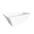 1700mm Rectangle Gloss White Acrylic Free Standing Bathtub No Overflow