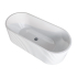 1700mm Kiama Grooved Gloss White Fluted Freestanding Bathtub 