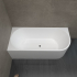 1700mm Kiama Grooved Gloss White Left Corner Fit Fluted Bathtub 