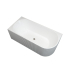 1700mm Kiama Grooved Gloss White Left Corner Fit Fluted Bathtub 