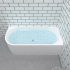 1700mm Kiama Grooved Gloss White Right Corner Fit Fluted Bathtub 