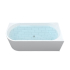 1700mm Kiama Grooved Gloss White Right Corner Fit Fluted Bathtub 