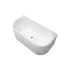 1500mm Kiama Grooved Gloss White Back to Wall FlutedBathtub 