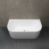 1500mm Kiama Grooved Gloss White Back to Wall FlutedBathtub 