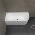 1500mm Kiama Grooved Gloss White Left Corner Fit Fluted Bathtub 