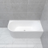 1500mm Kiama Grooved Gloss White Right Corner Fit Fluted Bathtub 