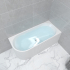 1500mm Kiama Grooved Gloss White Right Corner Fit Fluted Bathtub 