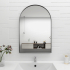 600mm Black Framed Bathroom Arch Mirror