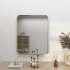 600mm Wall Mounted Brushed Gold Framed Bathroom Rectangle Mirror