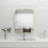 600mm Wall Mounted Brushed Gold Framed Bathroom Rectangle Mirror