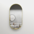 450mm Bronze Framed Bathroom Oval Mirror