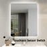 600mm Curved Rim Rectangle 3 Color Backlit Bathroom LED Mirror(Touchless Sensor Switch)