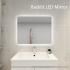 750mm Curved Rim Rectangle 3 Color Backlit Bathroom LED Mirror(Touchless Sensor Switch)