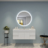 900mm Round 3 Color Frontlit Bathroom Bathroom LED Mirror(Touchless Sensor Switch)