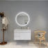 800mm Round 3 Color Frontlit Bathroom LED Mirror(Touchless Sensor Switch)