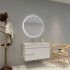 800mm Round 3 Color Backlit Bathroom LED Mirror(Touchless Sensor Switch)