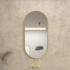 450×900mm Brushed Gold Framed Oval 3 Color Backlit LED Mirror(Touchless Sensor Switch)