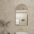 500x900mm Brushed Gold Framed Arch 3 Color Backlit LED Mirror(Touchless Sensor Switch)