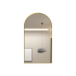 500x900mm Brushed Gold Framed Arch 3 Color Backlit LED Mirror(Touchless Sensor Switch)