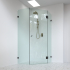10mm Corner Frameless Shower Screens, Diamond Shape, Pivot Door