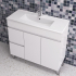 900MM Narrow Gloss White MDF Bathroom Vanity Left Drawers Free standing Cabinet Only